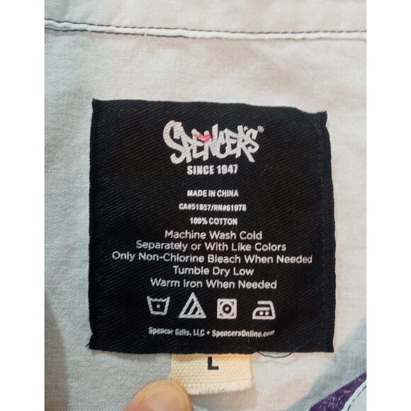 Spencer's Men's Shirt Button-Front Solar System Planets “Ask Me About Uranus" M - Picture 8 of 8